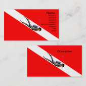 Taucher und Tauchen-Flagge Visitenkarte (Vorne/Hinten)