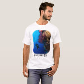 Taucher und weiche Koralle auf dem Great Barrier T-Shirt (Vorne ganz)