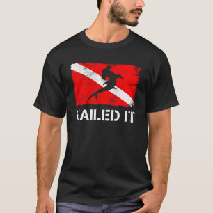 Taucher unten Flagge Hammerhai Nailed It Tauchen T-Shirt