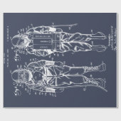 Taucher unten! Plan Geschenkpapier (Flach)