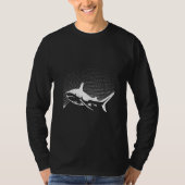 Taucher von Great White Shark Bull Shark Biologist T-Shirt (Vorderseite)