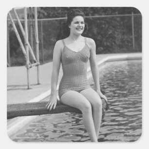 Taucherboard Quadratischer Aufkleber