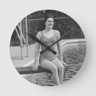 Taucherboard Runde Wanduhr