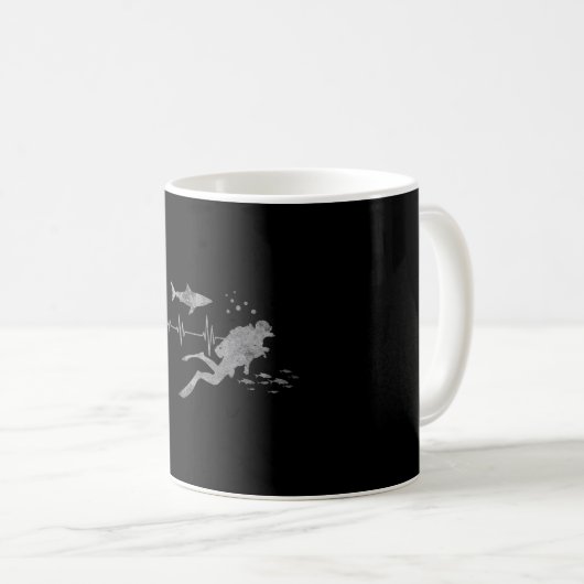 Taucherdesign für Tiefsee- oder Amateurtaucher Kaffeetasse (VorderseiteRechts)
