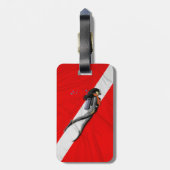 Taucherflagge Gepäckanhänger (Rückseite vertikal)