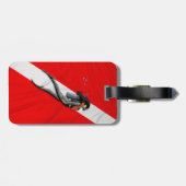 Taucherflagge Gepäckanhänger (Rückseite horizontal)