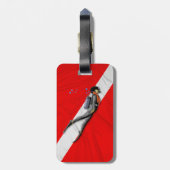 Taucherflagge Gepäckanhänger (Rückseite vertikal)