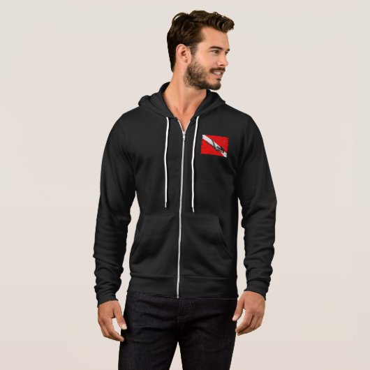 Taucherflagge Hoodie (Vorne ganz)