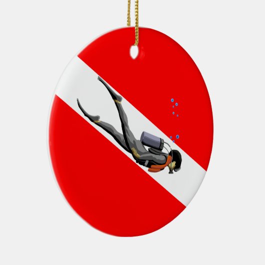 Taucherflagge Keramikornament (Rechts)