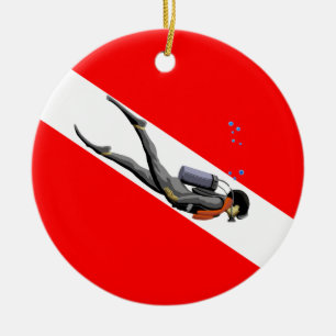 Taucherflagge Keramikornament