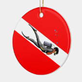 Taucherflagge Keramikornament (Links)