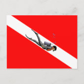 Taucherflagge Postkarte (Vorderseite)