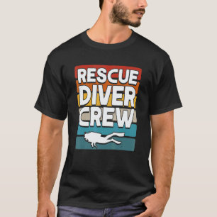 Taucherflagge Rettungstaucher Crew Scuba T-Shirt