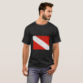 Taucherflagge Scuba-Tauchen T-Shirt (Vorne ganz)