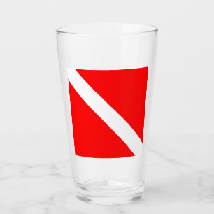 Taucherflagge Scuba-Taucher Taucher Unter Wasser Glas