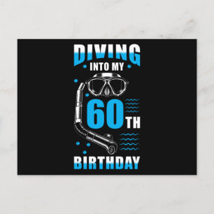 Tauchergeschenk zum 60. Geburtstag Postkarte