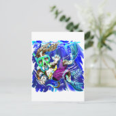 Taucherhund Postkarte (Stehend Vorderseite)