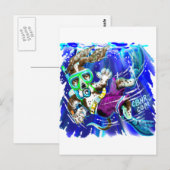 Taucherhund Postkarte (Vorne/Hinten)