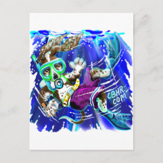 Taucherhund Postkarte