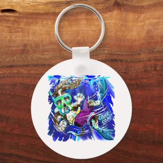 Taucherhund Schlüsselanhänger (Vorderseite)