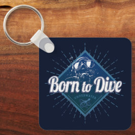 Taucherretro Scuba Diving School Vintag Ocean Schlüsselanhänger