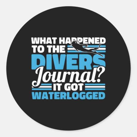 Taucherskuba Schnorcheln Kommerzielles Tauchen Runder Aufkleber (Vorderseite)