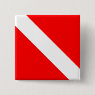 Tauchertaucher unter Flagge Button