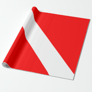 Tauchertaucher unter Flagge Geschenkpapier