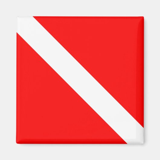 Tauchertaucher unter Flagge Magnet (Vorne)