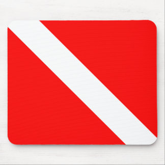 Tauchertaucher unter Flagge Mousepad