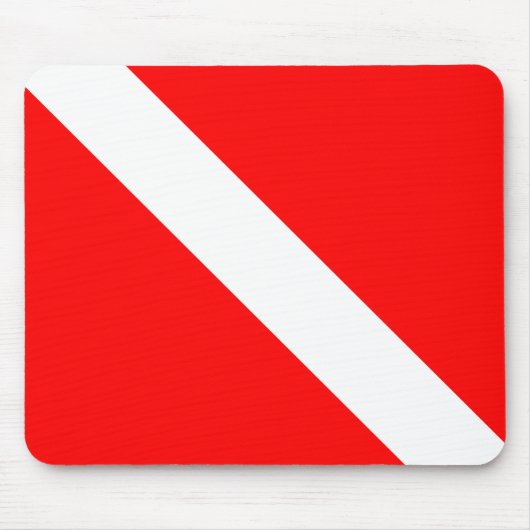 Tauchertaucher unter Flagge Mousepad (Vorne)