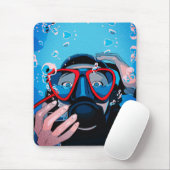 Taucherüberraschung - Unterwassererlebnis Mousepad (Mit Mouse)