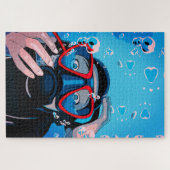 Taucherüberraschung - Unterwassererlebnis Puzzle (Horizontal)