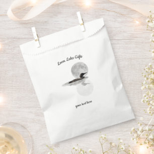 Tauchervogel unter Vollmond Geschenktütchen