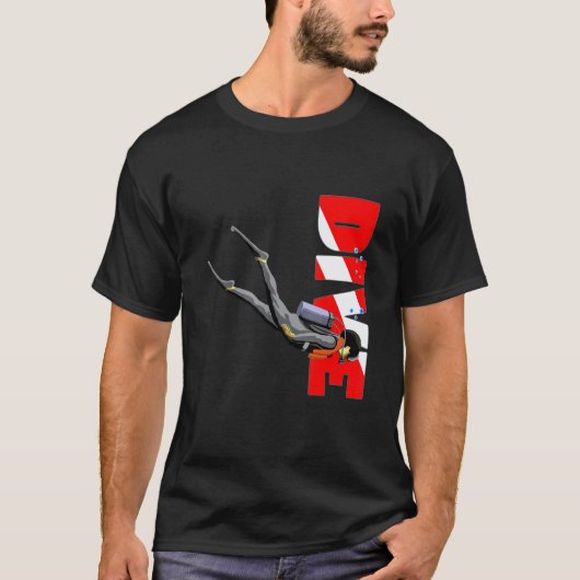 Tauchflagge 1 T-Shirt (Vorderseite)