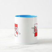 Tauchflagge im Piratenstich Tasse (Zentrum)