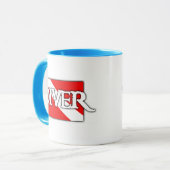 Tauchflagge im Piratenstich Tasse (Vorderseite Links)