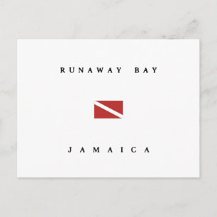 Tauchflagge in Runaway Bay Jamaica Postkarte
