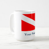 Tauchflagge (individuell einstellbar) kaffeetasse (Vorderseite Links)