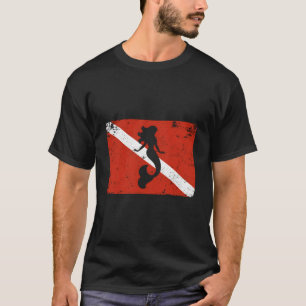Tauchflagge Meerjungfrau Scuba T-Shirt