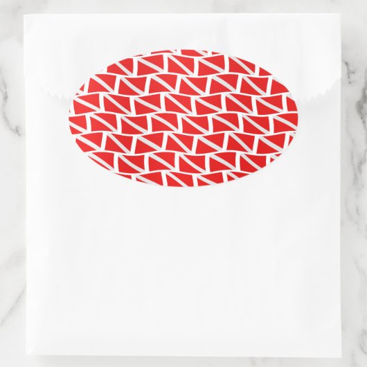 Tauchflagge Ovaler Aufkleber (Tasche)