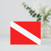 Tauchflagge Postkarte (Stehend Vorderseite)