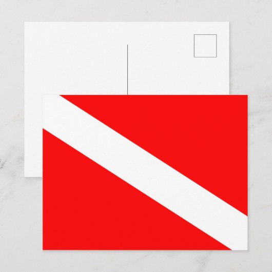 Tauchflagge Postkarte (Vorne/Hinten)