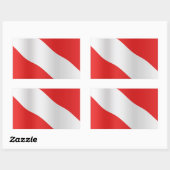 Tauchflagge Rechteckiger Aufkleber (Blatt)