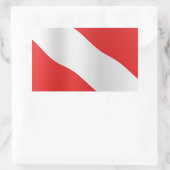 Tauchflagge Rechteckiger Aufkleber (Tasche)