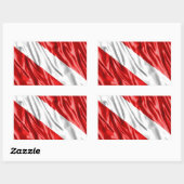 Tauchflagge Rechteckiger Aufkleber (Blatt)