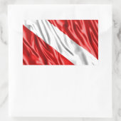 Tauchflagge Rechteckiger Aufkleber (Tasche)