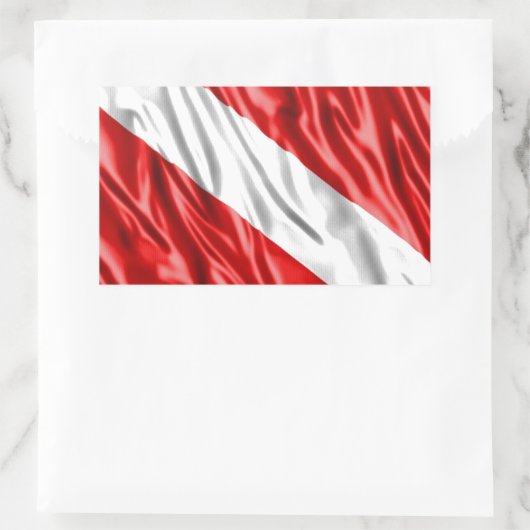Tauchflagge Rechteckiger Aufkleber (Tasche)