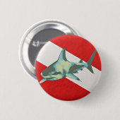 Tauchflaggenhai Button (Vorne & Hinten)