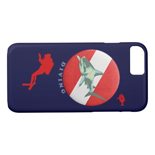 Tauchflaggenhai Case-Mate iPhone Hülle (Rückseite (Horizontal))